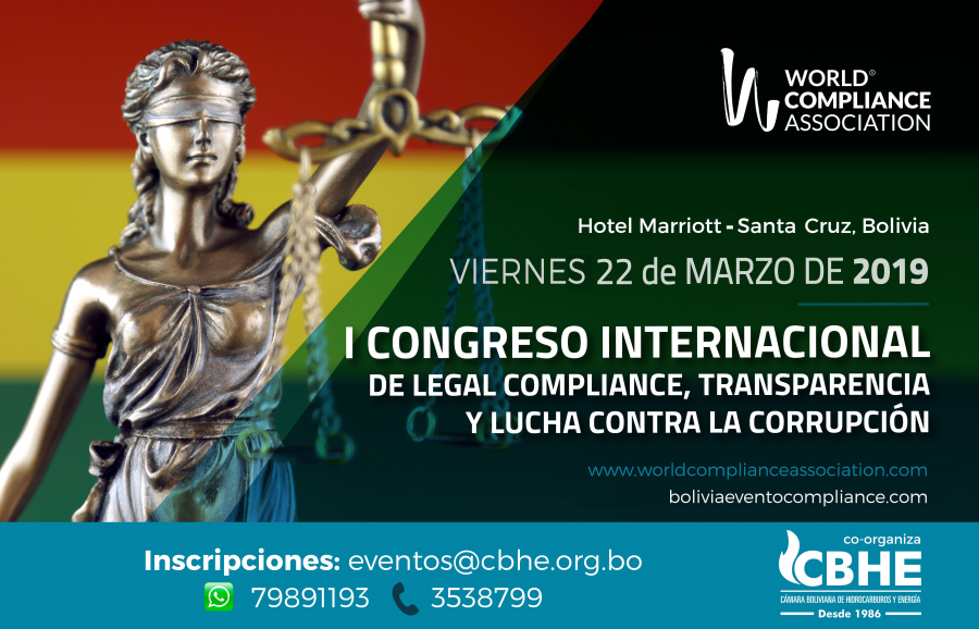 WCA Y CBHE ANUNCIAN CONGRESO DE COMPLIANCE  Y LUCHA CONTRA LA CORRUPCIÓN